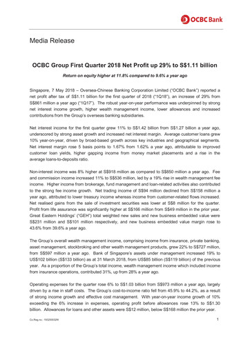 Thumbnail OCBC Bank Financial Statement 2018-q1