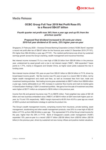 Thumbnail OCBC Bank Financial Statement 2019