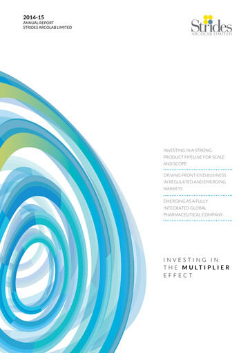 Thumbnail Strides Pharma Annual Report 2014-2015