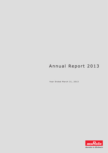 Thumbnail Murata Manufacturing (Murata Seisakusho) Financial Statement fy2012