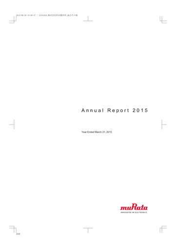 Thumbnail Murata Manufacturing (Murata Seisakusho) Financial Statement fy2014