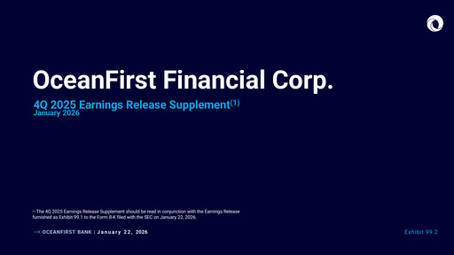 Miniature OceanFirst Financial Rapport trimestriel 2025-q4