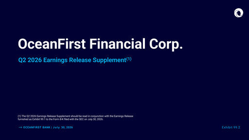 Miniature OceanFirst Financial Rapport trimestriel 2026-q2