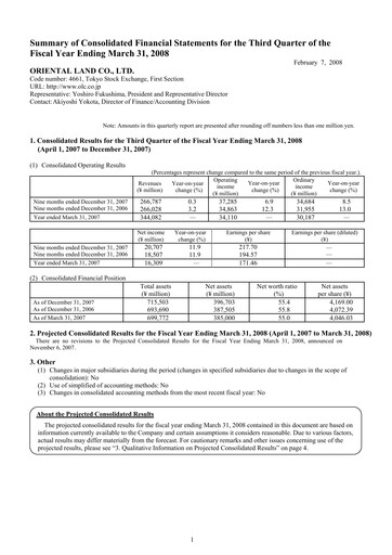 Thumbnail Oriental Land Financial Statement 2007-9m