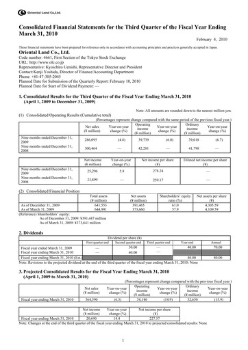 Thumbnail Oriental Land Financial Statement 2009-9m