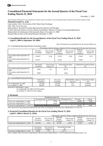 Thumbnail Oriental Land Financial Statement 2009-h1