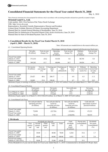 Thumbnail Oriental Land Financial Statement 2009