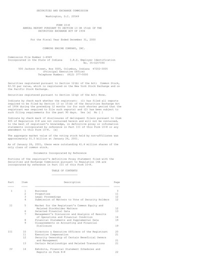 Thumbnail Cummins
 Annual Report 2000