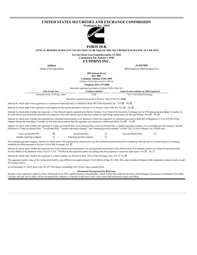 Thumbnail Cummins
 Annual Report 2020