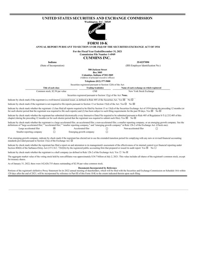 Thumbnail Cummins
 Annual Report 2021