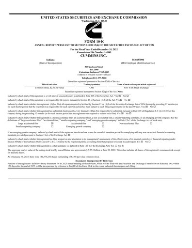 Thumbnail Cummins
 Annual Report 2022