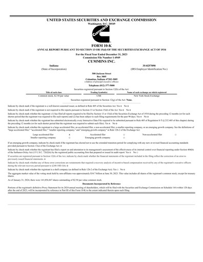 Thumbnail Cummins
 Annual Report 2023