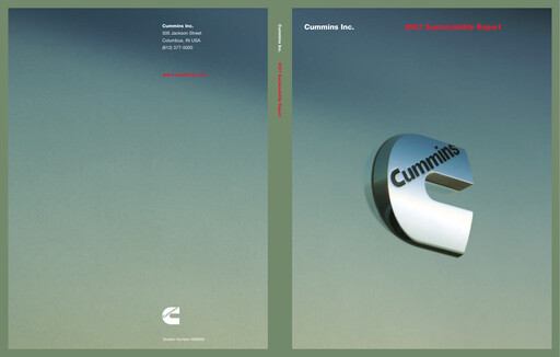 Miniature Cummins
 Rapport de durabilité 2007-2008