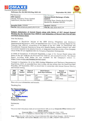 Vorschaubild Omaxe
 Jahresbericht 2020-2021