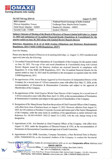 Thumbnail Omaxe
 Quarterly Report 2025-q1