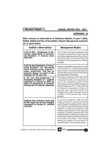 Vorschaubild Mishra Dhatu Nigam Jahresbericht 2011-2012