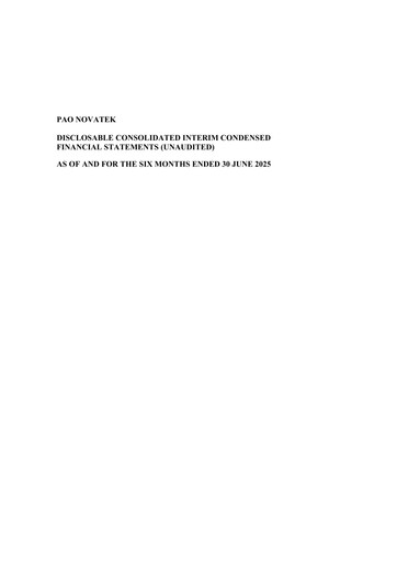 Thumbnail Novatek Financial Statement 2025-h1
