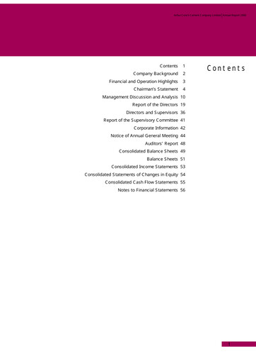 Thumbnail Anhui Conch Cement Annual Report 2000