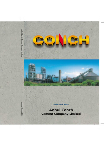 Thumbnail Anhui Conch Cement Annual Report 2004