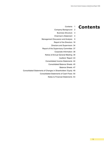 Thumbnail Anhui Conch Cement Financial Statement 1999