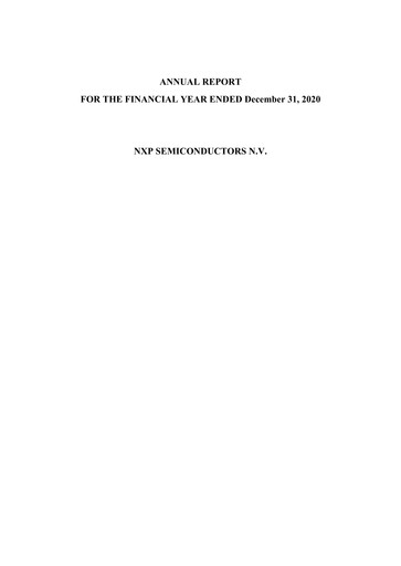 Thumbnail NXP Semiconductors Annual Report 2020