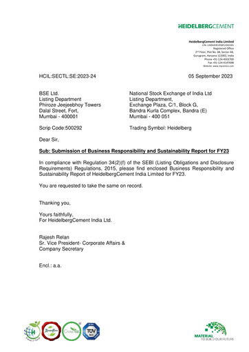 Thumbnail Heidelbergcement India ESG Report 2022-2023
