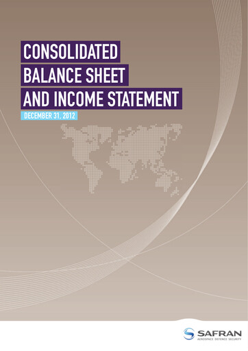 Miniature Safran Bilan financier 2012