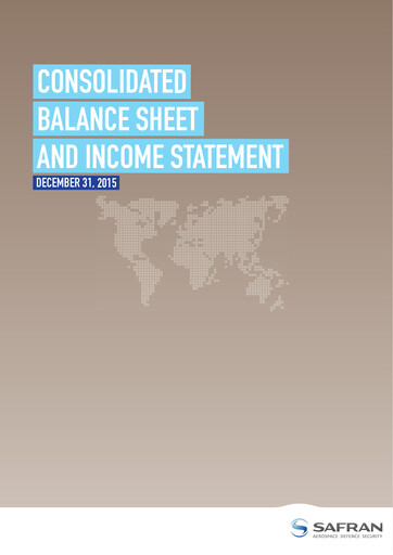 Miniature Safran Bilan financier 2015