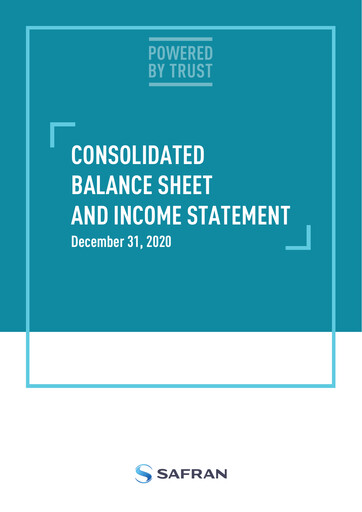 Miniature Safran Bilan financier 2020