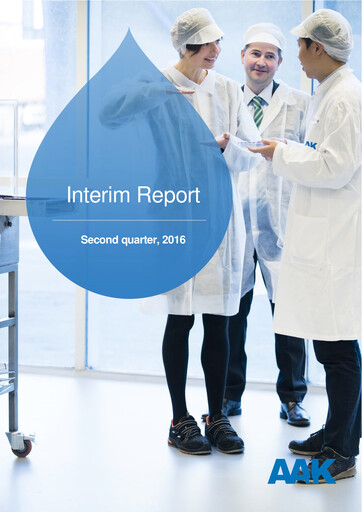 Miniature AAK
 Rapport trimestriel 2016-q2
