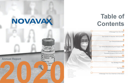 Miniature Novavax Rapport annuel 2020