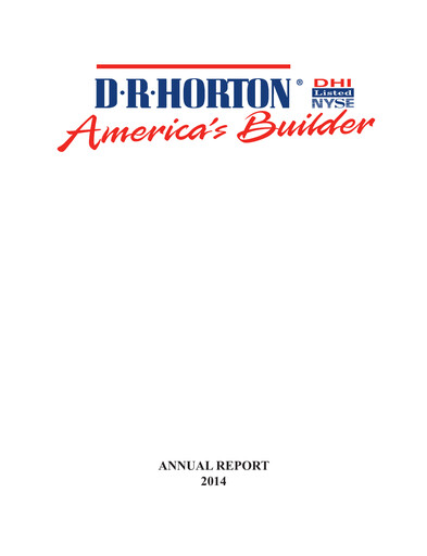 Thumbnail D. R. Horton
 Annual Report 2014