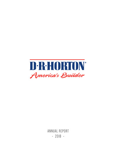 Thumbnail D. R. Horton
 Annual Report 2018