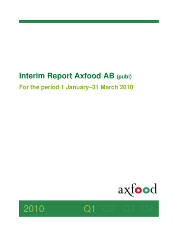 Thumbnail Axfood Quarterly Report 2010-q1