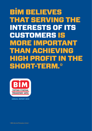 Vorschaubild BİM Birleşik Mağazalar Jahresbericht 2010