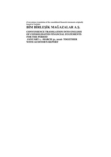 Vorschaubild BİM Birleşik Mağazalar Quartalsbericht 2026-q1