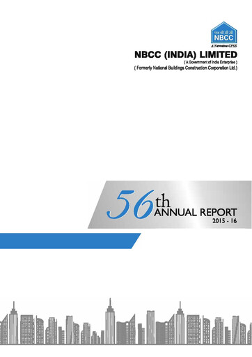 Thumbnail NBCC India Annual Report 2015-2016