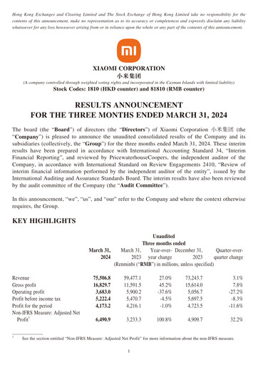Thumbnail Xiaomi Financial Statement 2024-q1