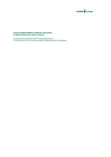 Thumbnail Ma'aden Financial Statement 2023-9m