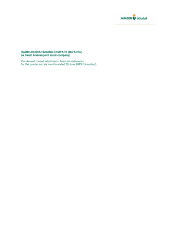 Thumbnail Ma'aden Financial Statement 2023-h1