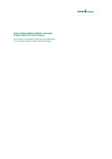 Thumbnail Ma'aden Financial Statement 2023-q1