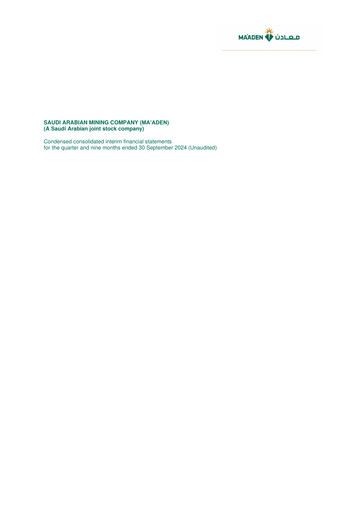 Thumbnail Ma'aden Financial Statement 2024-9m