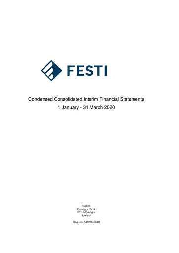 Thumbnail Festi hf. Quarterly Report 2020-q1