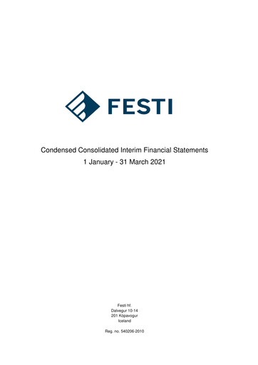 Thumbnail Festi hf. Quarterly Report 2021-q1