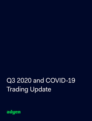 Miniature Adyen Rapport trimestriel 2020-q3