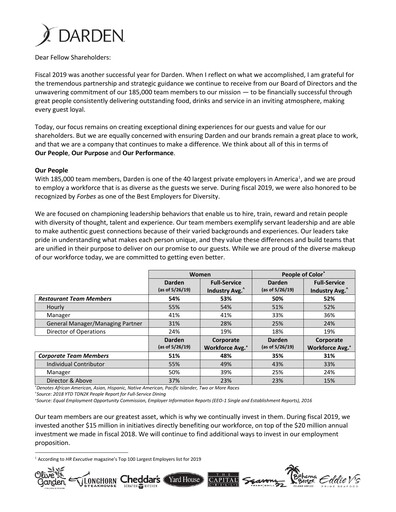 Vorschaubild Darden Restaurants
 Jahresbericht 2019