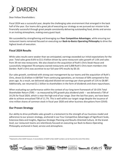 Vorschaubild Darden Restaurants
 Jahresbericht 2024