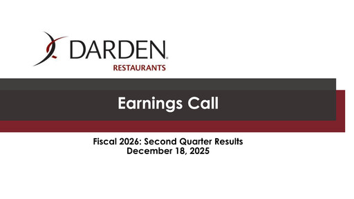 Thumbnail Darden Restaurants
 Quarterly Report 2026-q2