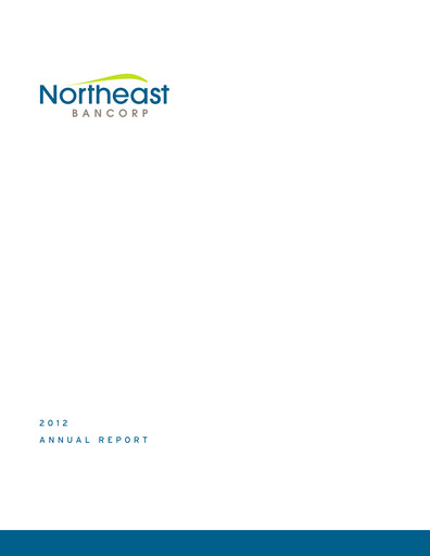 Thumbnail Northeast Bank Annual Report 2012
