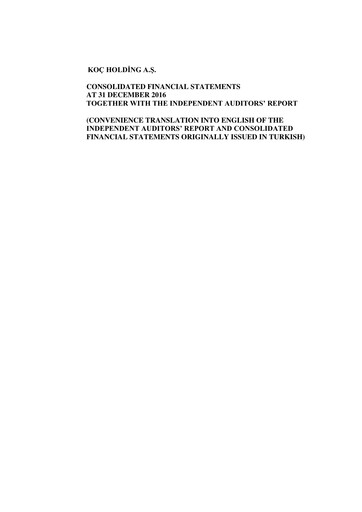 Thumbnail Koç Holding
 Financial Statement 2016